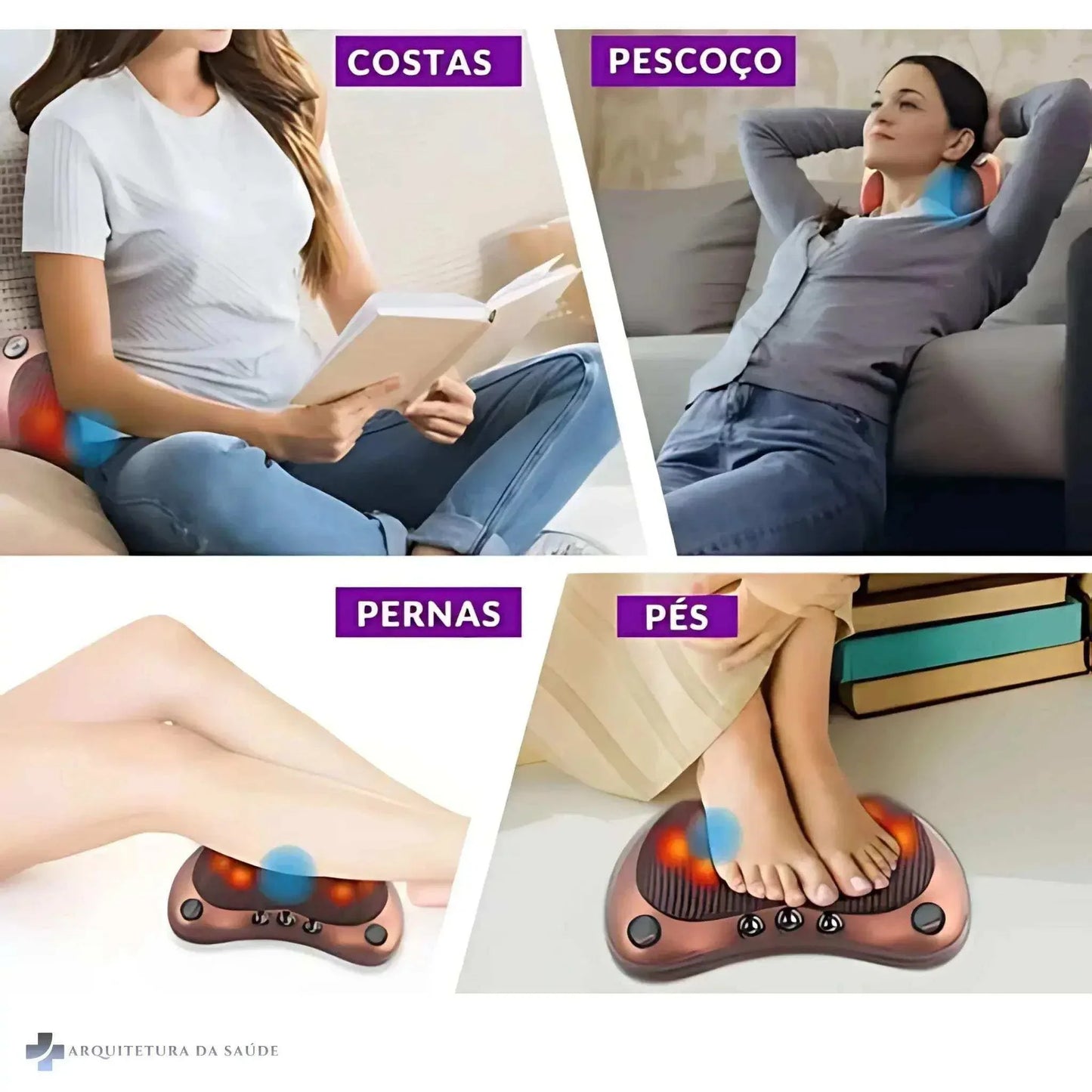 Shiatsu Masszázspárna Infravörös Fénnyel